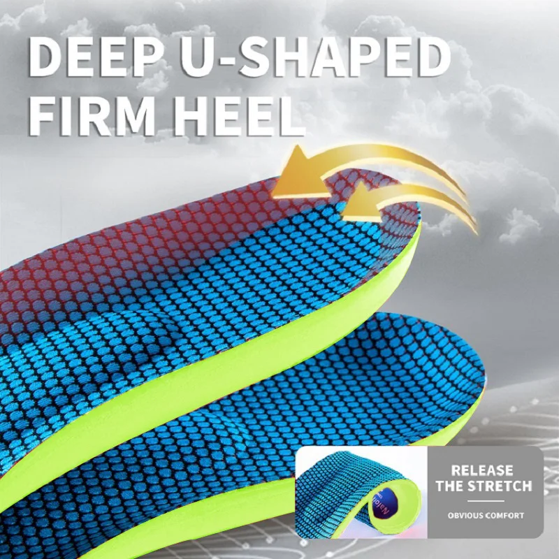 Orthopedic Insoles for Feet Sport Shock-absorbing Insole for Shoes Arch Support Plantar Fasciitis Templates Pads Men Women Sole 6