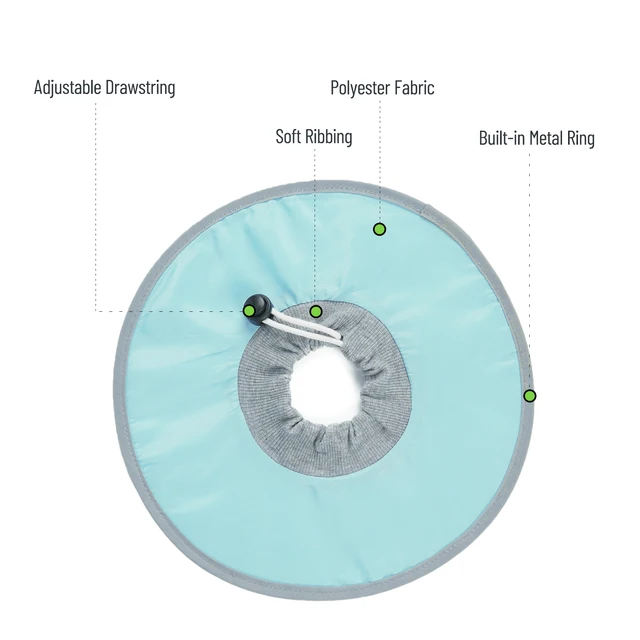 Pet Cat Protective Collar Neck Recovery Cone Collar for Anti-Bite Lick Reusable Cat Dogs Health Medical Circle for Pet Supplies 5