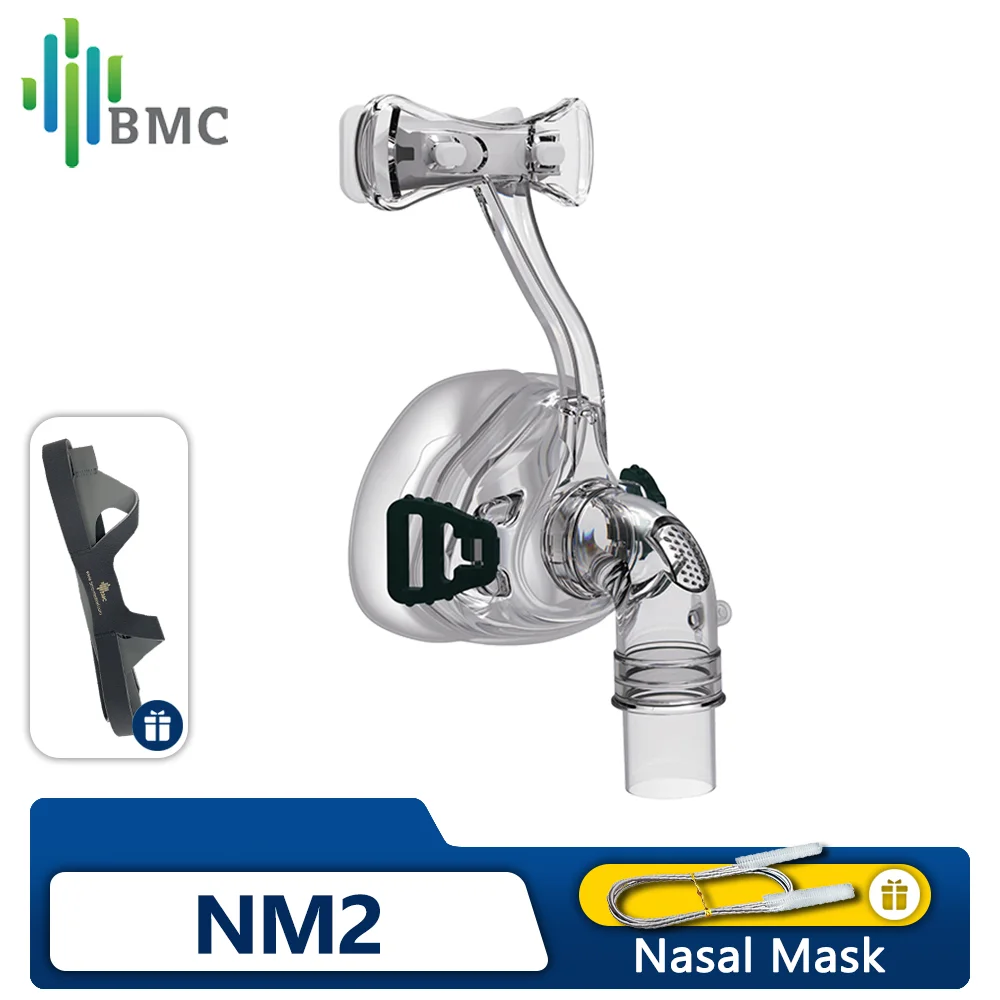 

Original BMC Nasal Mask NM2 For Snoring Sleep Apnea Apply To Medical CPAP BiPAP Machine Size S/M/L with Headgear Fast Shipping