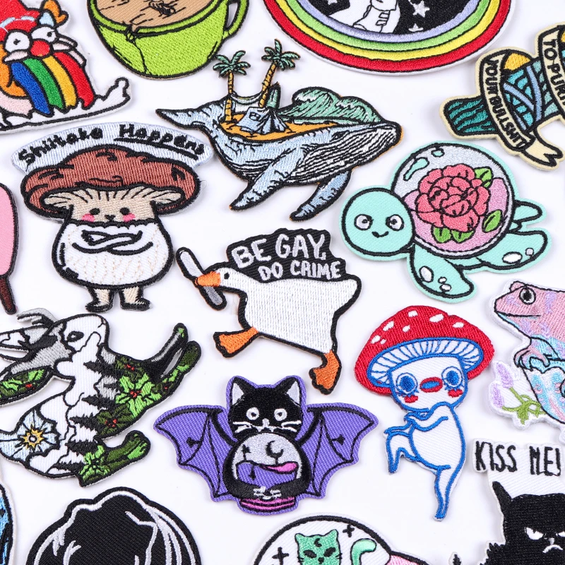 

Duck Cartoon Patches For Clothes Magic Cat Iron On Patch For Clothing Cute Animal Embroidered Patches On Clothes DIY Applique