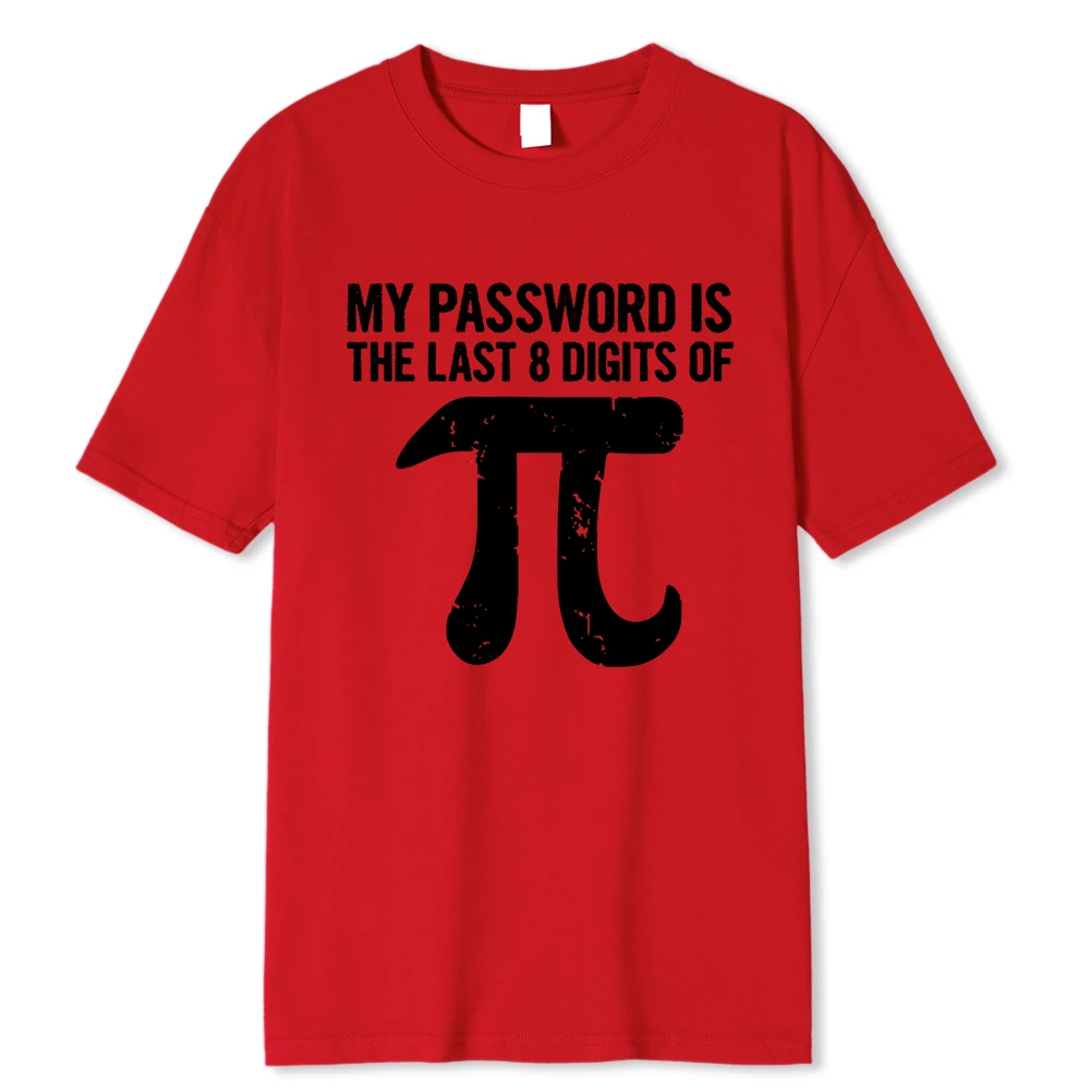 Men's t-Shirt 100% Cotton Math Equations Print Funny Men t Shirt Fashion Oversized Tshirt My Password Is The Last Digits_voghion.com
