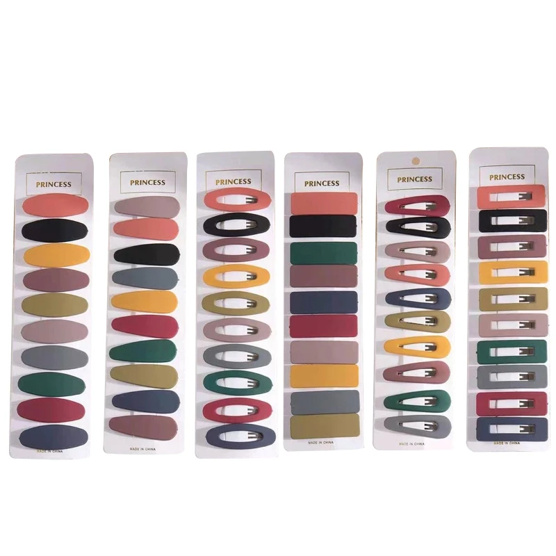 

A2ES 10pcs/set Matte Hair Clips For Women Small Hair Barrettes Macaron Color Girl