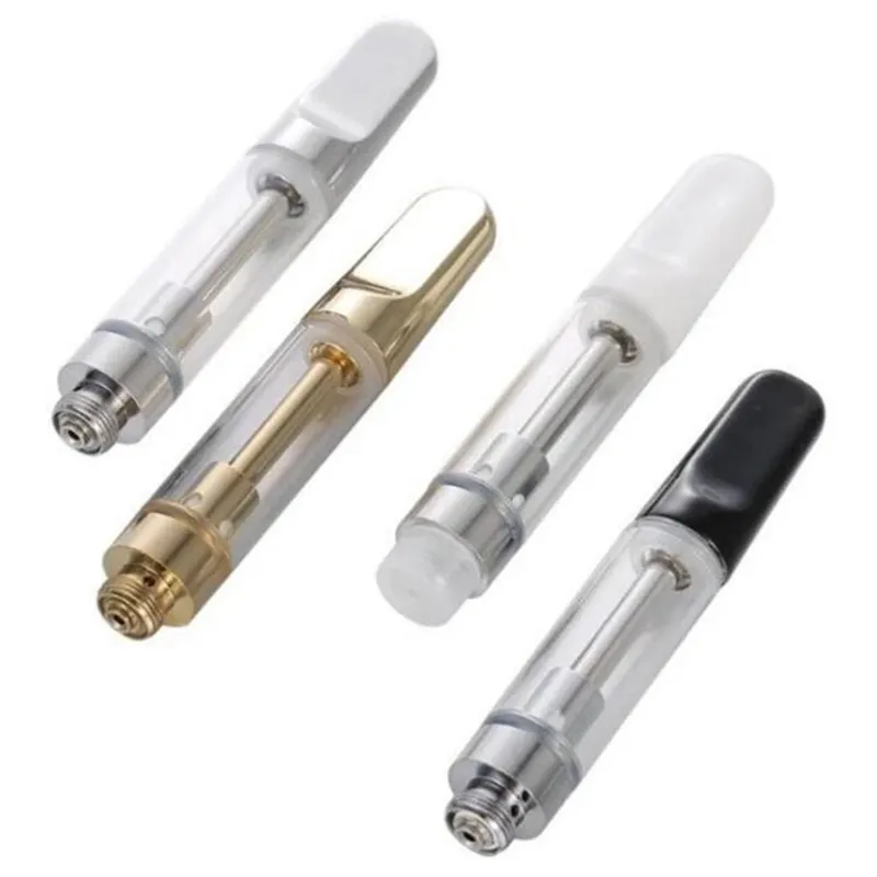 

10pcs CC-ELL Ceramic Vape Tank 510 Thick Oil Tank Cookies Ceramic Coil 0.5ml 0.8ml 1.0ml Pyrex Glass 2.0mm Holes CBD Cartridge