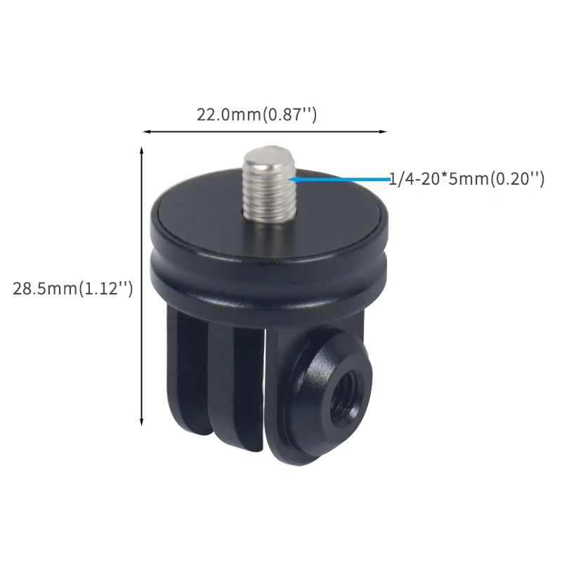 Mini Stativ Adapter 1/4 "M5 M6 Schraube Einbeinstativ Mount Basis Umwandlung für Gopro 13 12 für Insta360 X4 GO 3S OSMO 360 Action Kamera – Detail 10