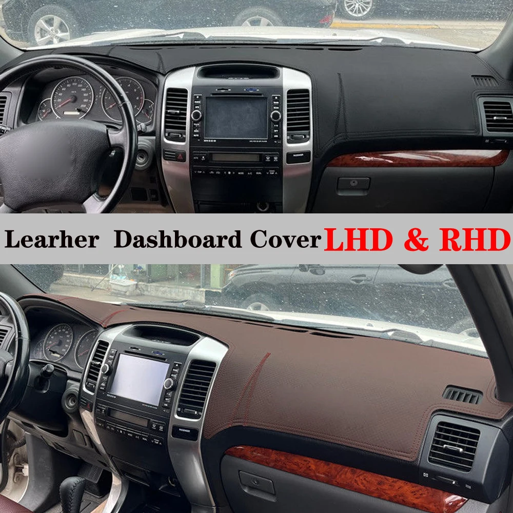 Dashboard Dash Mat Cover Leather Pad Sunshade Protection Nonslip Car Accessories For Lexus GX470 j120 2003 2004 2005 2006-2009