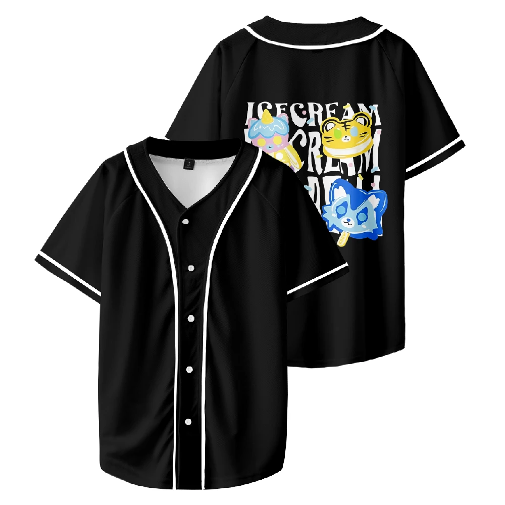 

Itsfunneh Krew District Not So Sweet Baseball Jersey 3D Prints Unisex Short Sleeve Tee Casual Streetwear Women Men Clothes