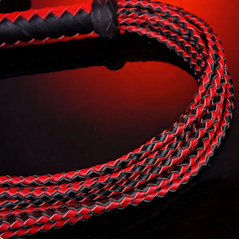 80CM Genuine Cowhide Leather Whip Horse Training Crop Whip Cowhide Leather Handle 5