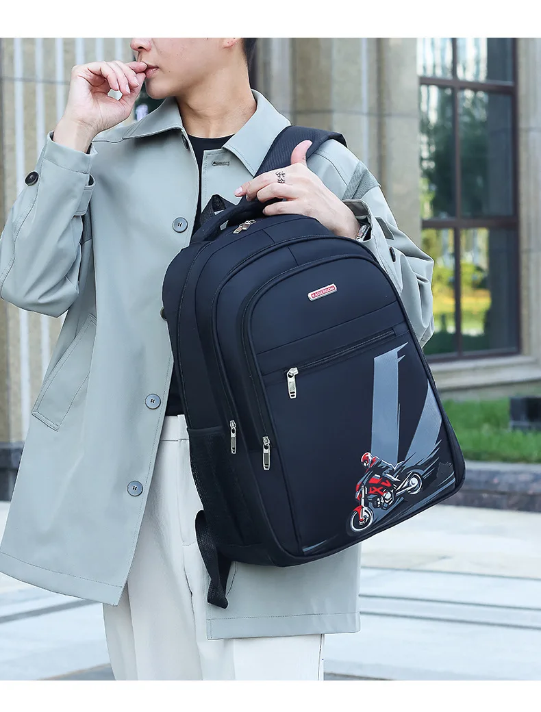 Rucksack Student Schultasche Russische Reiserucksack Koreanische Version Unisex Casual Laptoptasche Verdicken Doppelte Umhängetaschen – Detail 28
