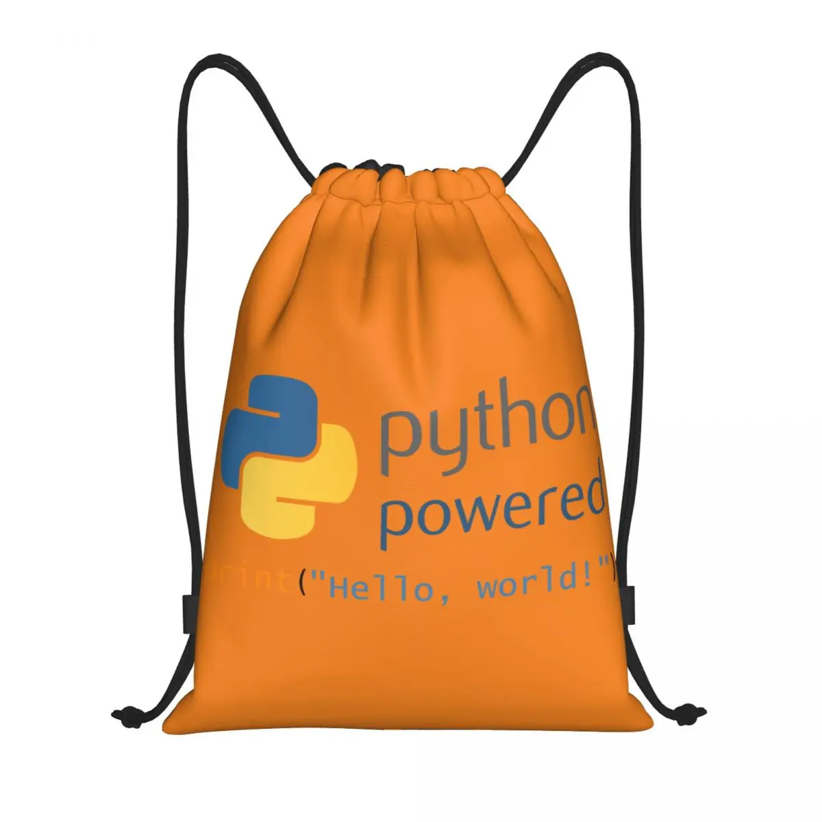 

Python Powered Drawstring Backpack Sports Gym Bag for Women Men Programmer Computer Developer Coder Shopping Sackpack