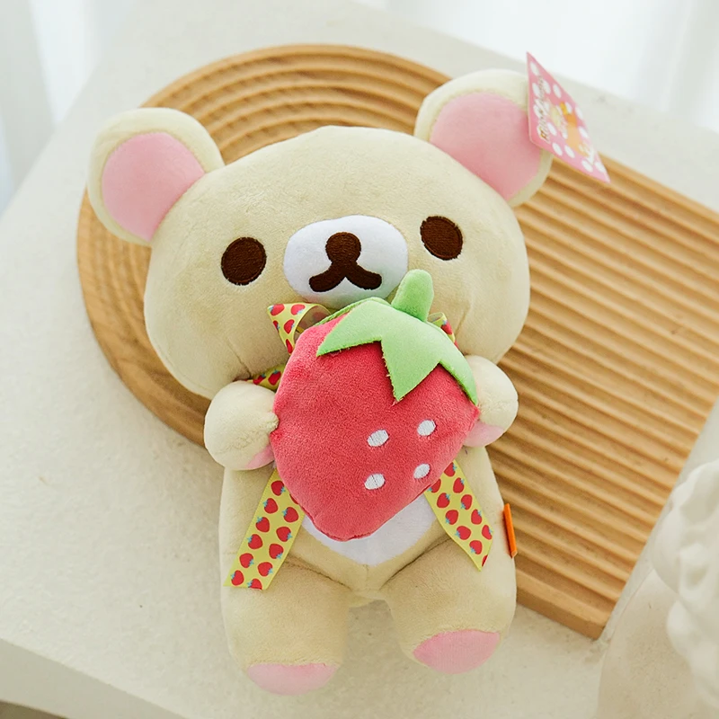 KawaiiRilakkumaPlushToysStrawberryTeddyBearStuffedDollPlushiesCuteAnimalKawaiiRoom