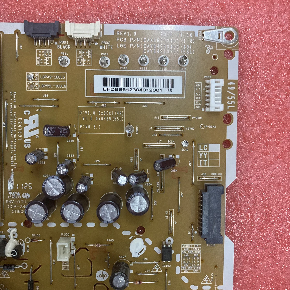 【電源基盤】55UH6500 [55インチ]   EAY64230401 Amazon.co.jp: INPETS EAX66773401 EAY64230401電源カードの電源