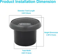 Herdio 160W 3 Inch Marine Boat Waterproof Speakers Motorcycle bluetooth Speaker Audio Stereo System For ATV UTV Outdoor (Gray) 2