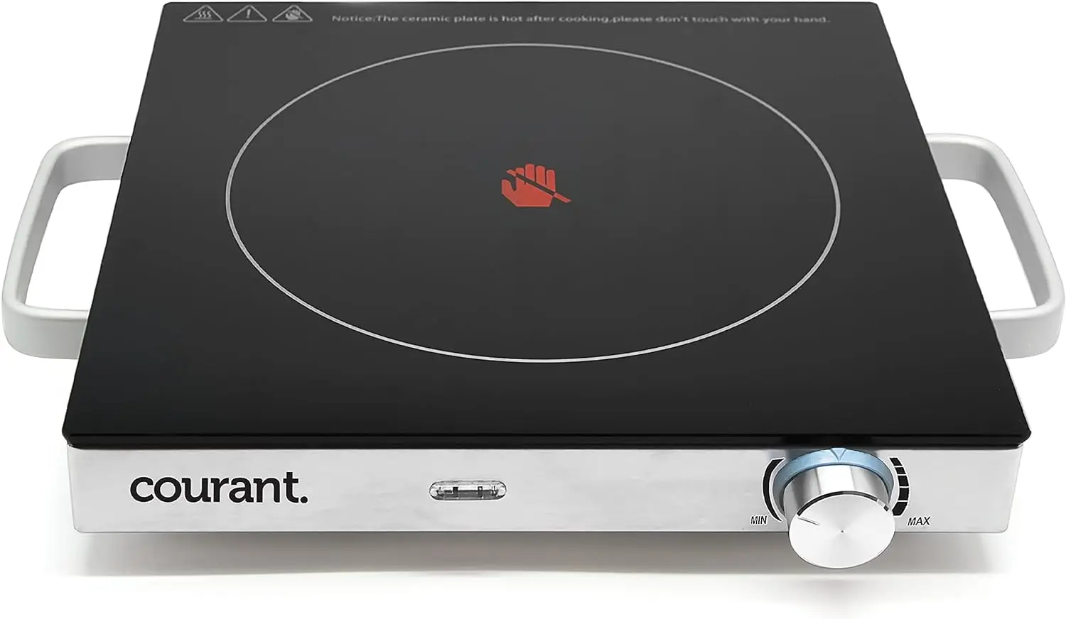 

Single Infrared Burner, Ceramic Glass Hot Plate Cooktop, 1500W - Stainless Steel