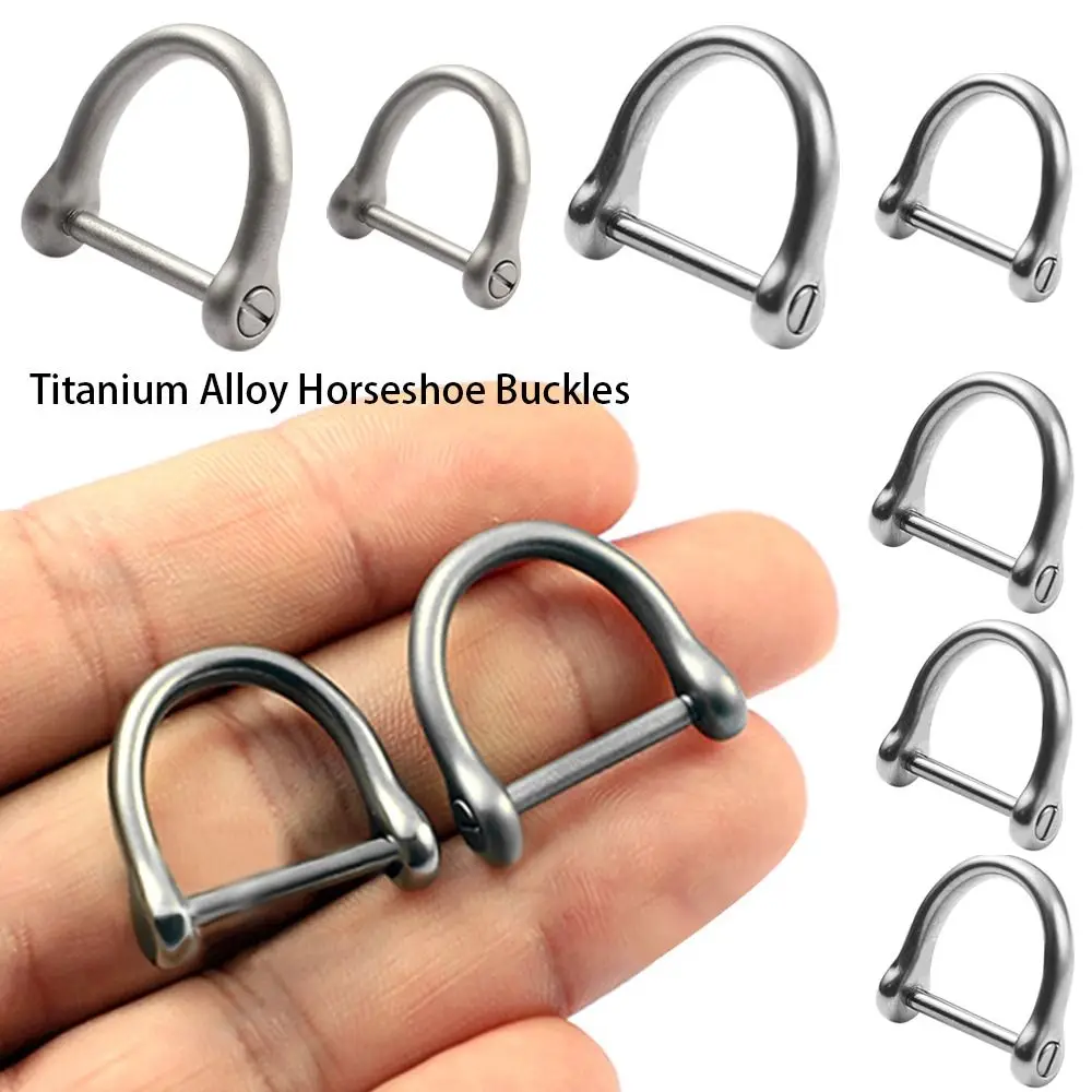 

D Shape Buckles 2 Sizes Titanium Alloy High Quality Horseshoe Buckles Carabiner Outdoor Accessories