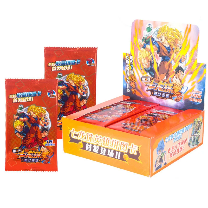 드래곤 볼 컬렉션 카드 Shiny Son Goku Saiyan Vegeta Trading 프록시 플래시 카드 Gam Anime Battle Carte for Children Gift Toy