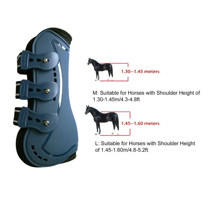 Horse Boots For Horses Front Feet Horse Leg Protectors Front Boots Breathable Front Leg Guard Shock-Absorbing Sport Boots Horse 3
