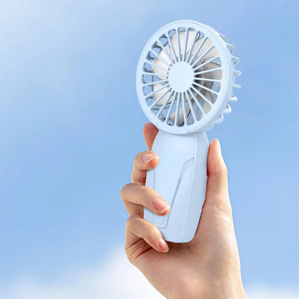Compact USB Rechargeable Mini Fan - Lightweight, Portable, and Cute Design