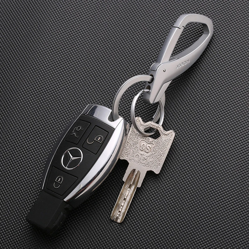 

High Quality Simplicity Waist Hanging Creative Double Ring Metal Key Ring Car Styling Auto Car Accessories