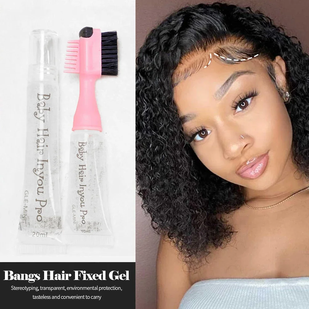 Edge Control Styling Hair Gel With Brush 3In1 Long Lasting Professional Broken Hair Cream Baby Hair Brush Hair Gel With Refill 4