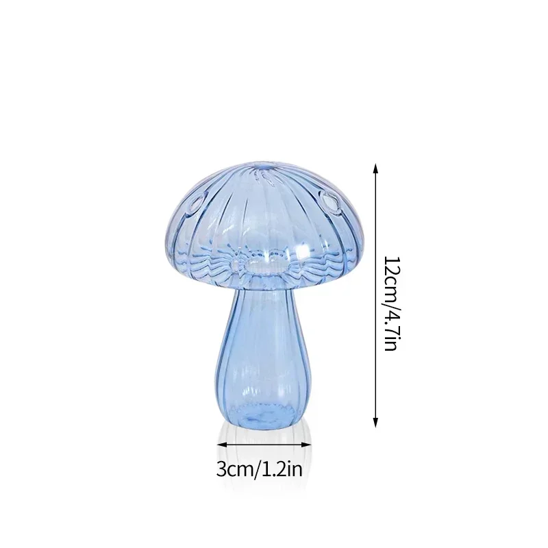 Artistic Mushroom Glass Vase for Hydroponic Plants and Aromatherapy Decor