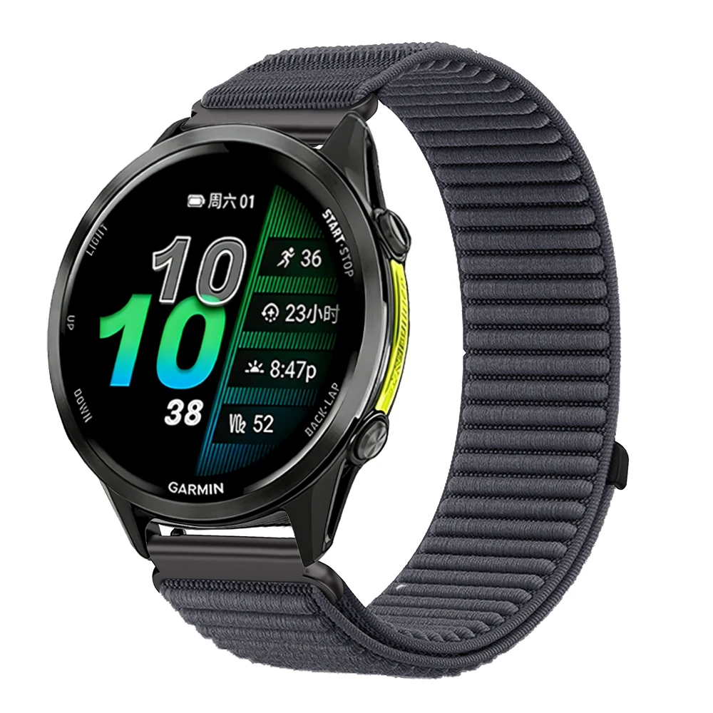 Nylon Loop Watch Strap Band – Adjustable Wristband Bracelet, 20mm/22mm Width