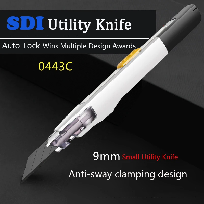 

SDI Cute Utility Knife Anti-shaking 30 Degree snap off Premium estilete profissional ferramenta 9mm Blade box cutter Art couteau