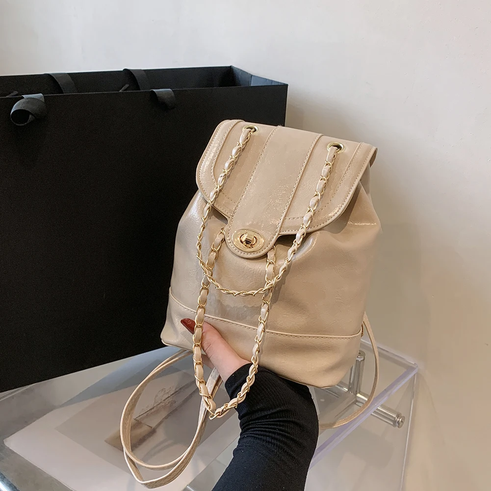 Sac à dos femme élégant grand cuir PU randonnée week-ends voyage