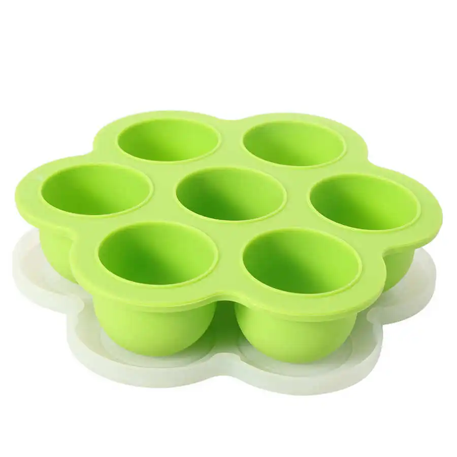 7 Hole Portable Silicone Egg Bites Mold for Reusable Pressure Molds
