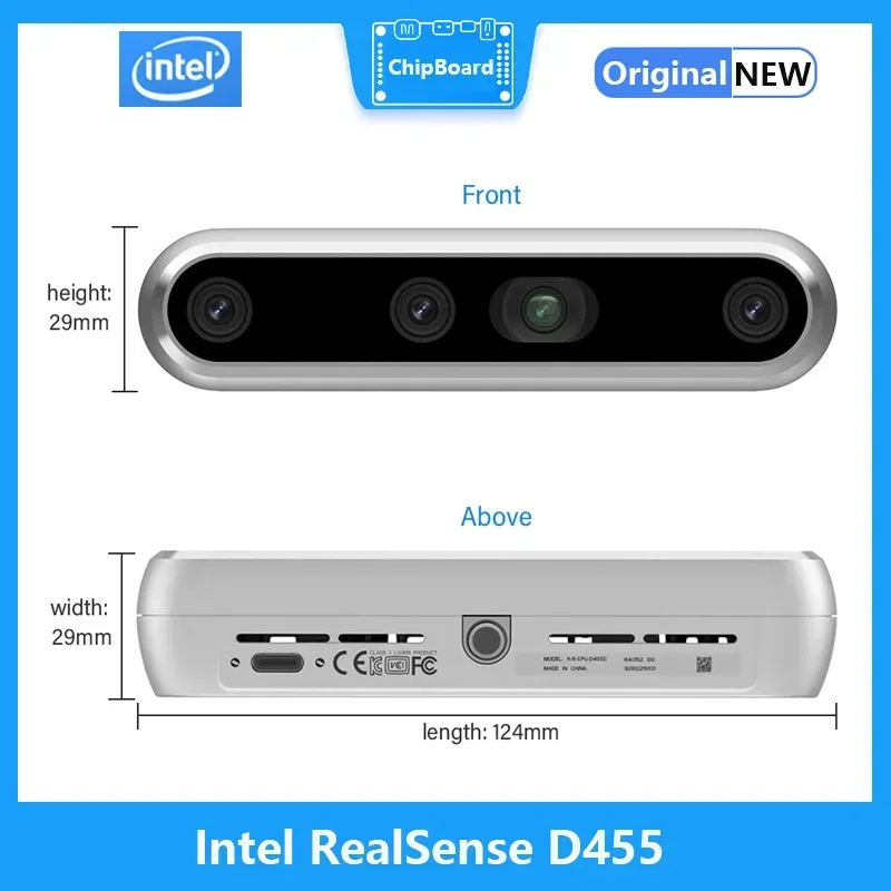 Intel RealSense D455 Depth Camera Awareness IMU Virtual/Augmented