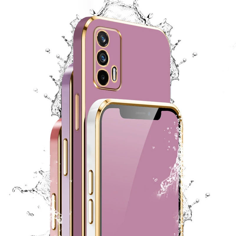 Luxury Square Plating Shockproof Silicone Phone Case