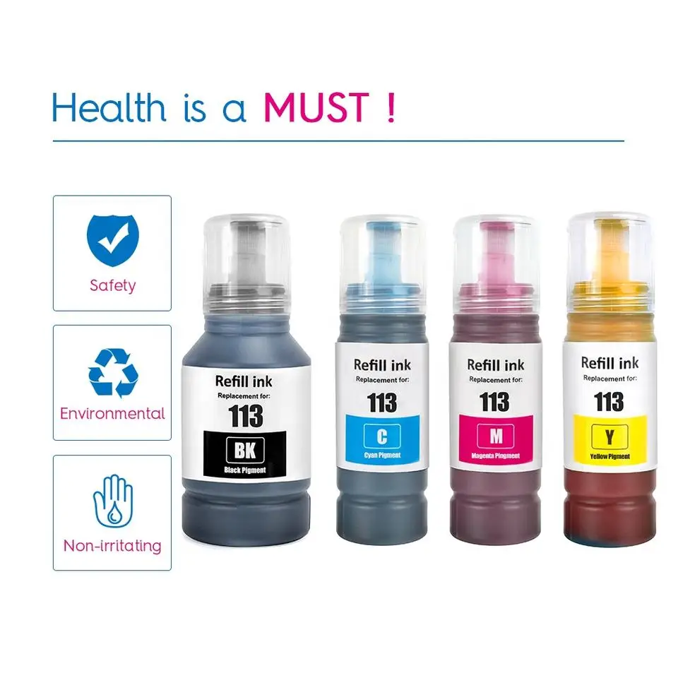 Tatrix Quality Compatible Refill Ink For Epeon 113 ink T113 Refill Ink For Epson EcoTank ET-5150/ET-5170/ET-5800/ET-5850/ET-5880