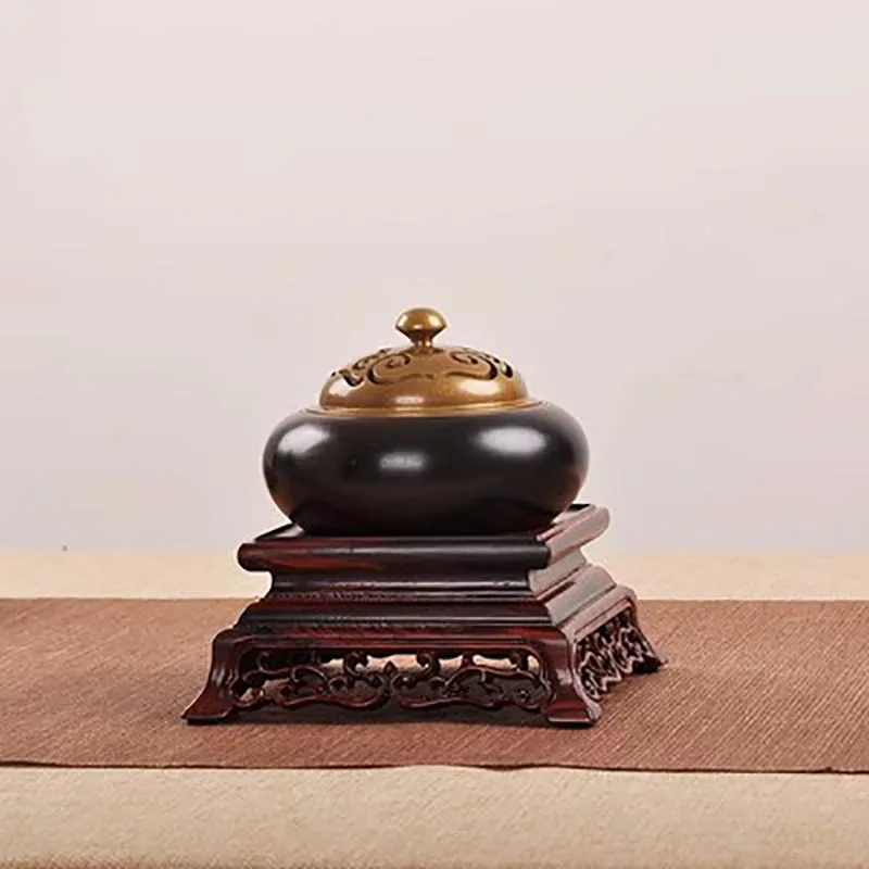 Solid Wood Square Antique Stationery Seal, strange Stone, Jade Ware, Tea Pot, Vase, Bonsai Decoration Base, Wooden Pallet