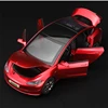 1:32 2024 Model 3 Alloy Car Model Diecast Metal Vehicles Car Model High Simulation Sound and Light Collection Childrens Toy Gift 4