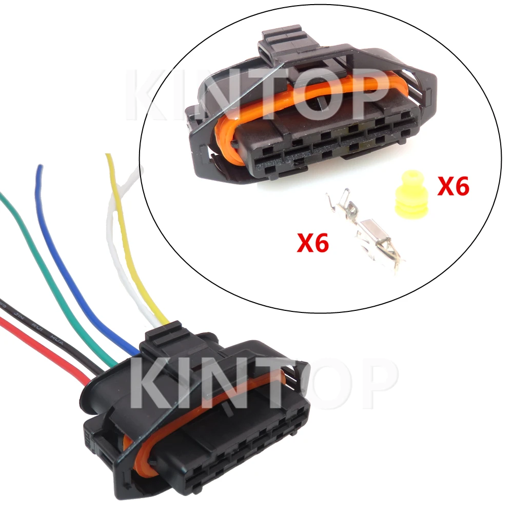 

1 Set 6 Pins 1928404629 Automotive Electronic Accelerator Pedal Electric Wiring Waterproof Socket Starter Auto Sealed Connector