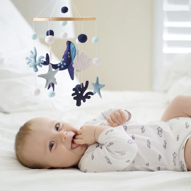 Baby Rattles Toys 0-12 Months Musical Newborn Cute Whale Animal Crib Bed Bell Mobile Toddler Rattles Carousel For Cots Kids Gift - 2
