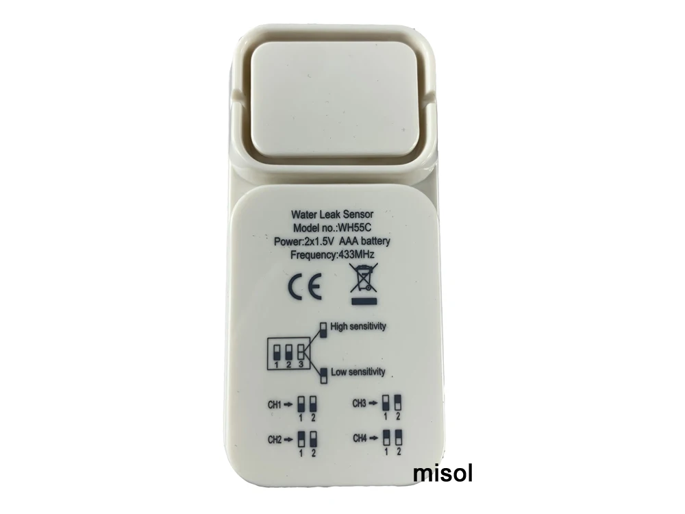 misol sem fio multi-canal vazamento de água sensor-A6-WH55