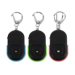 Portable Key Finder Keychain with Sound and Light Alerts (Red Blue Green)