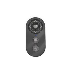 Wireless Remote Photo Shutter & Page Turner with Rechargeable Bluetooth Connectivity (Black)