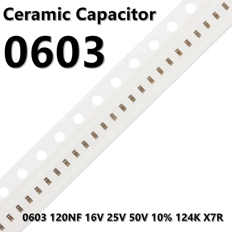 

(100 шт.) 0603 120NF 16V 25V 50V 10% 124K X7R 1608 SMD керамические конденсаторы
