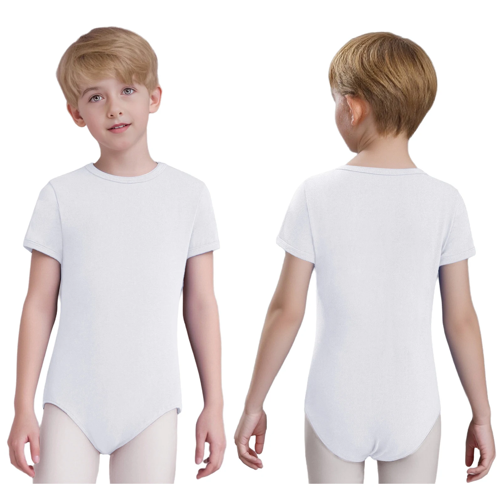 Unisex Kids Boys Girls Special Needs Adaptive Clothing Cotton Short Sleeve Back Invisible Zipper Solid Color Full Body Jumpsuit 5