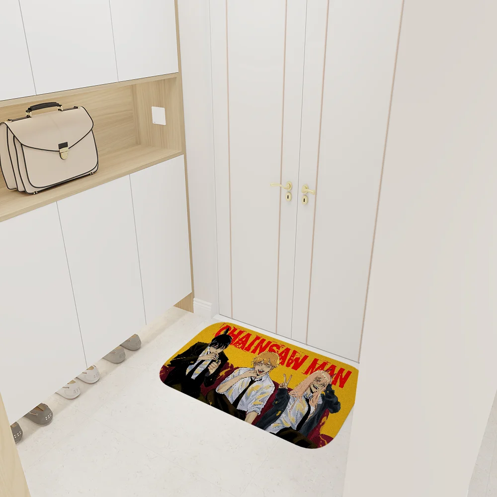 Chainsaw Man Room Mats Nordic Style Home Doormat Bathroom-Toilet Mats Bedroom Hotel Decor Mat 6