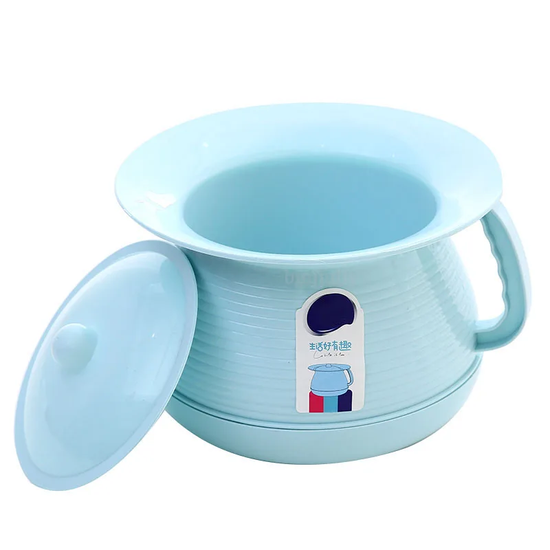 Plastic urinal thickened children's domestic bedpan urinal pot toilet seat men and women with cover small adult