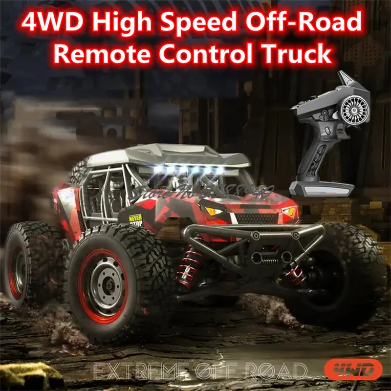

High Speed Desert Off Road Remote Control Truck 4WD 1:16 60KM/H LED Highlight Light Independent Shock Absorption RC Truck Car