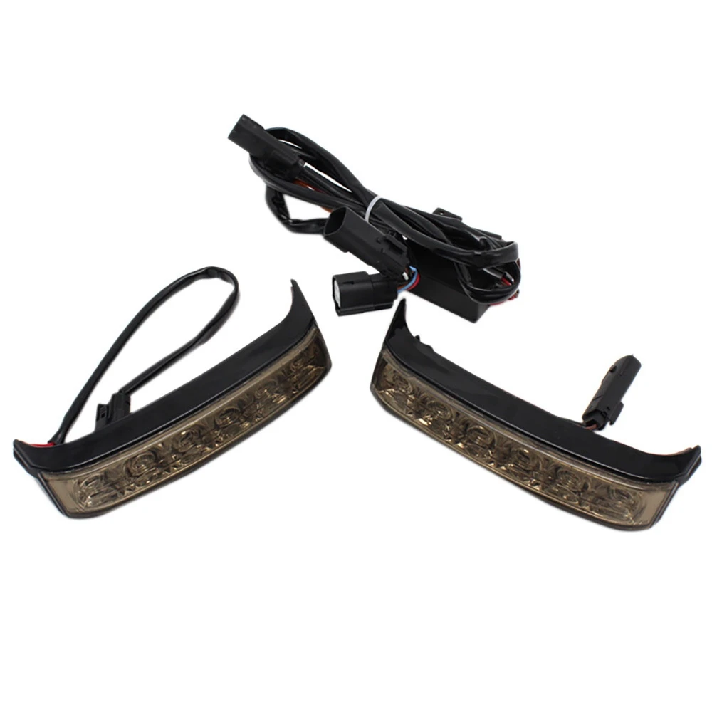 

Мотоциклетная светодиодная Сумка-седло, задний фонарь, задний тормоз, задний фонарь для путешествий, уличное скольжение, FLHR CVO 2014-2020, черный