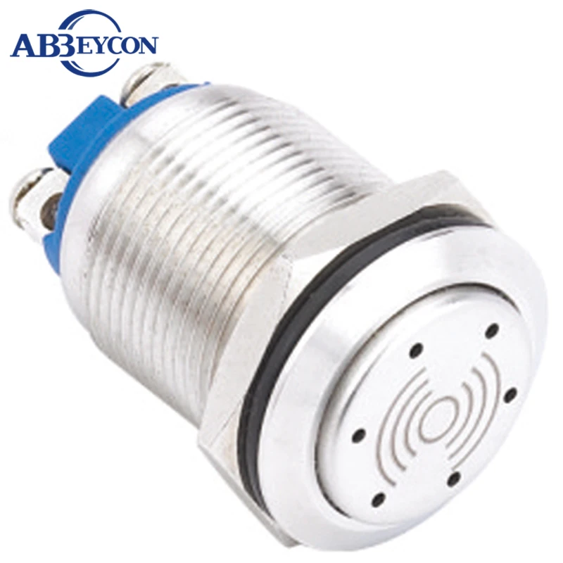 

5pcs/Lot 19195 19mm screw metal push switch terminal with 12V/24V Flash ring led metal buzzer