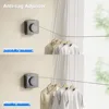Retractable Clothesline Indoor Retracting Clothes Drying Laundry Line Wall Mounted Non-Sagging Outdoor Clothes Hanger Line 2