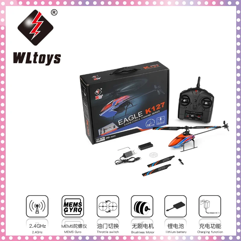 WLtoys Rc вертолеты K127 2,4 ГГц 4CH 6-Aixs гироскоп с фиксированной высотой одно лезвие пропеллер гироскоп Мини Rc вертолет игрушки для детей