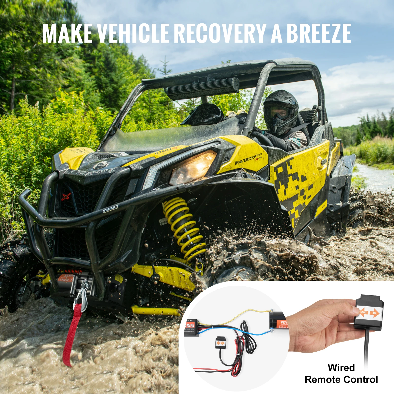 3000lbs ATV/UTV Electric Winch 5