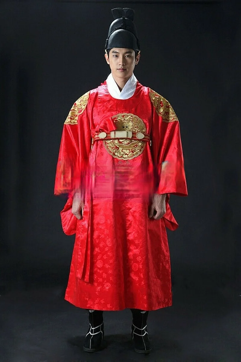 Traditional Costumes of Ancient Kings Made of Imported Fabrics From South Korea, Men's Hanbok Costumes for Large-scale Events