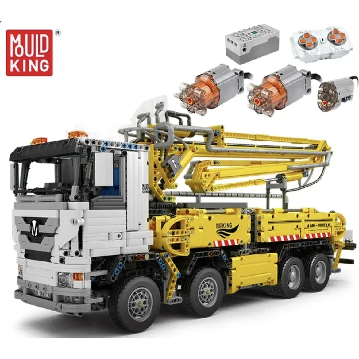 

High-tech MouldKing 19003 Construction Set 4120 Pcs Building Blocks for Adults MOC-29716 Truck With Concrete Pump Model Kit Gift